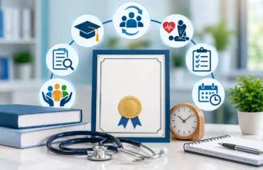 NARM CPM recertification requirements showing CEUs, CPR, NRP, peer review, cultural awareness, and renewal